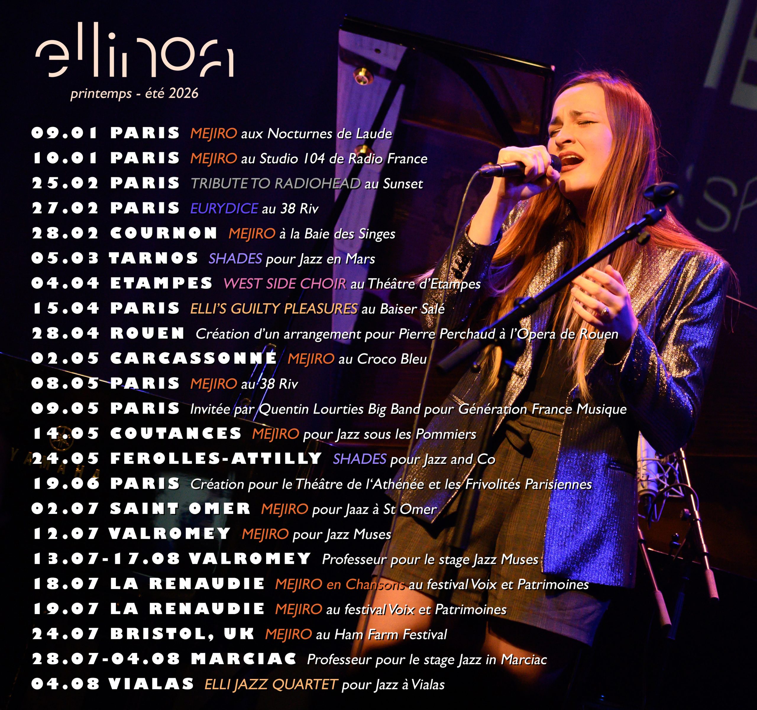 tous les concerts printemps été 2026